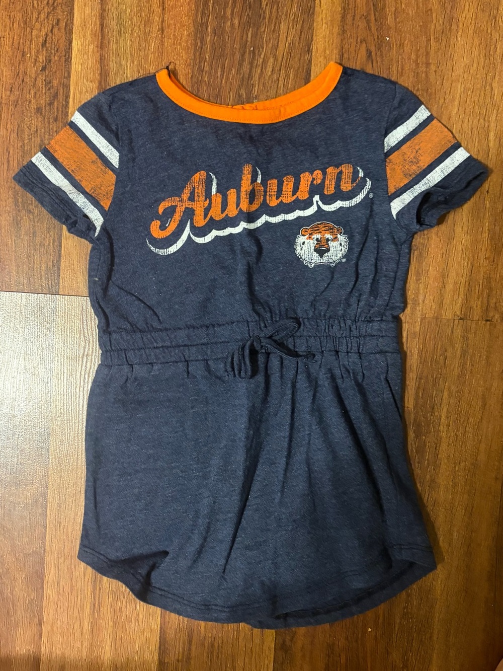 Colosseum Navy Tee Dress with Bright Orange Trim